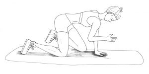 Illustration mit einem Arm und einem Bein am Boden