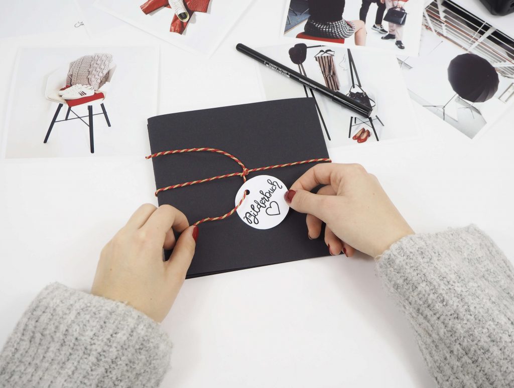 Leporello verpackt mit einer Schleife