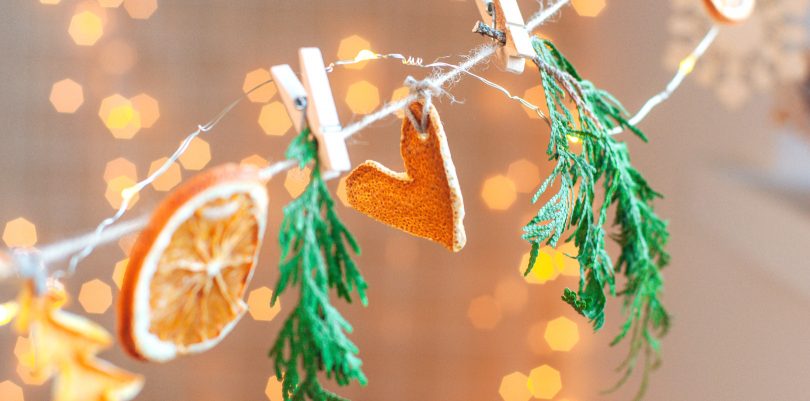 Orangenscheiben trocknen