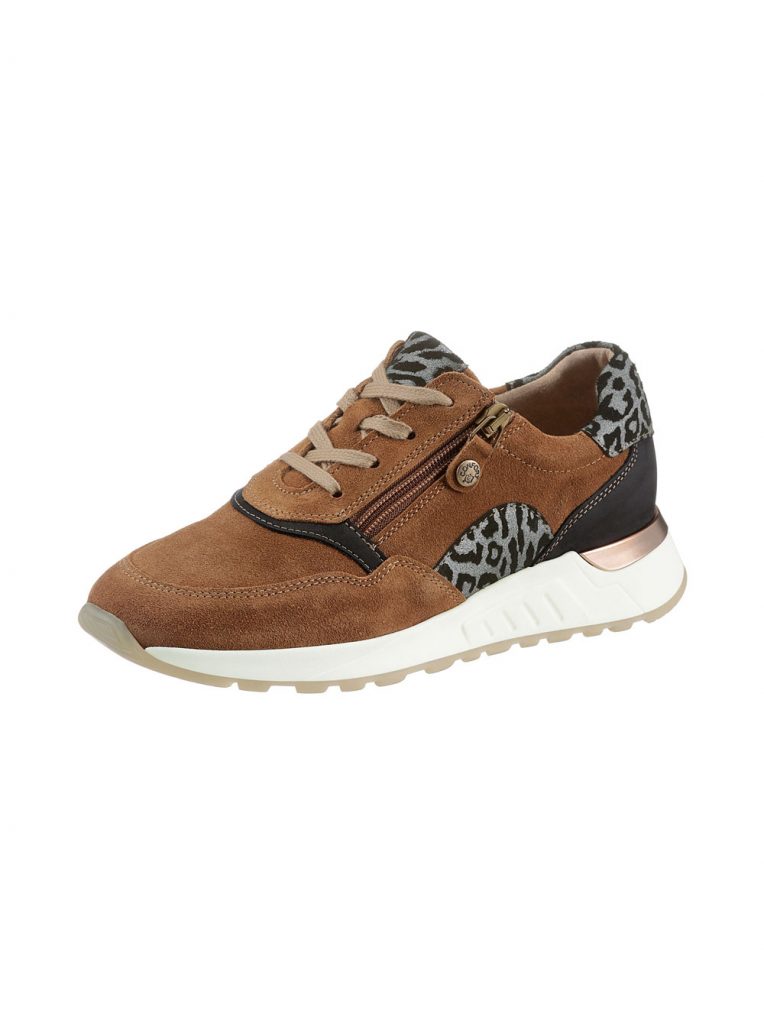 Statement Sneaker in Cognac und mit Animal Print