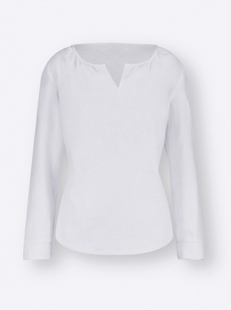 Weiße Bluse aus Leinenmix Produktbild
