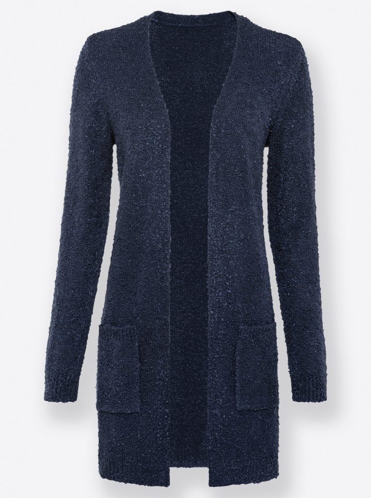 Blauer Strickcardigan