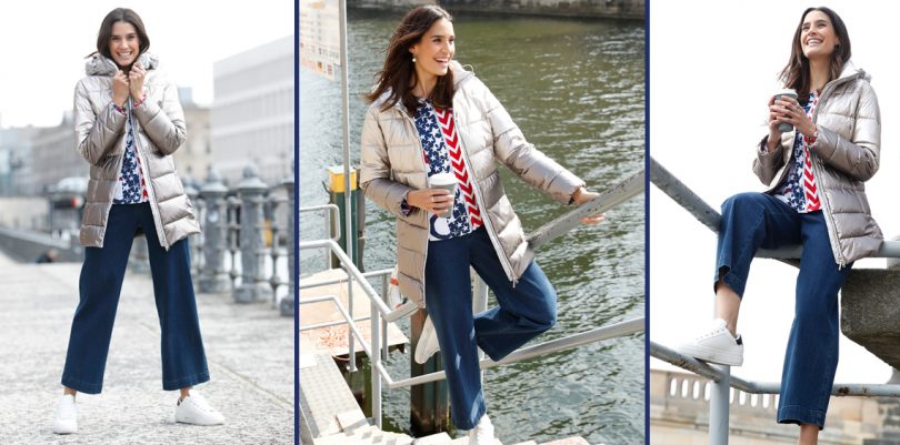 Frau mit Culotte im Winter