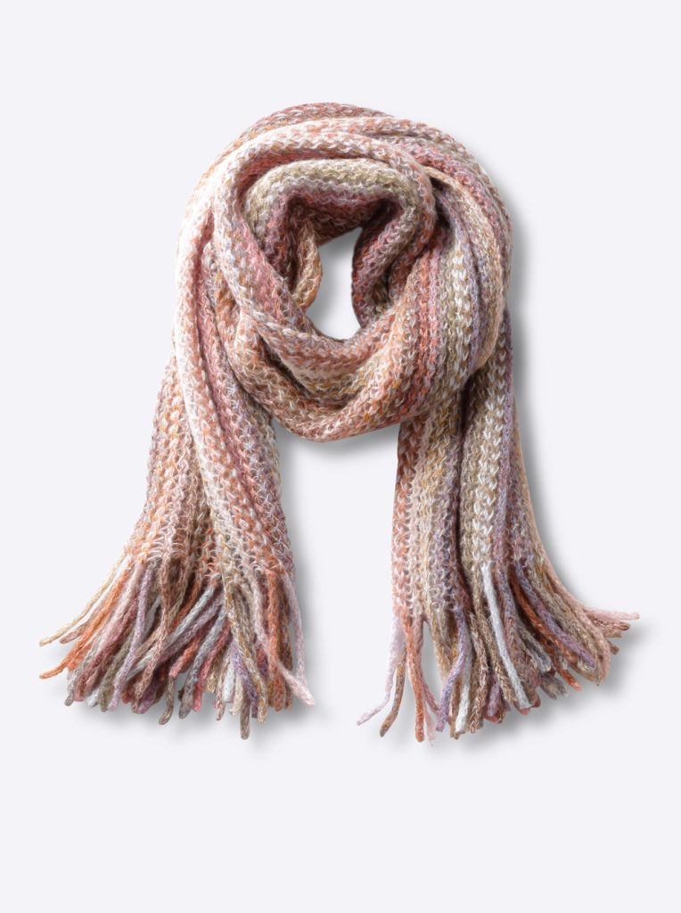 Beige gestreifter Schal