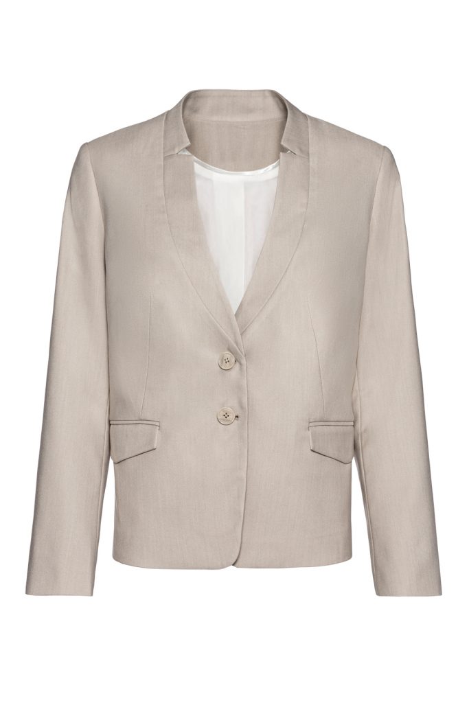 Blazer mit lockerer Passform Beige